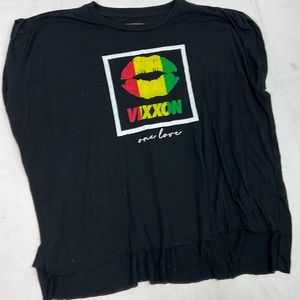 #2104 Vixxon Multicolored `One Love’ Women’s Shirt | Size: 2X